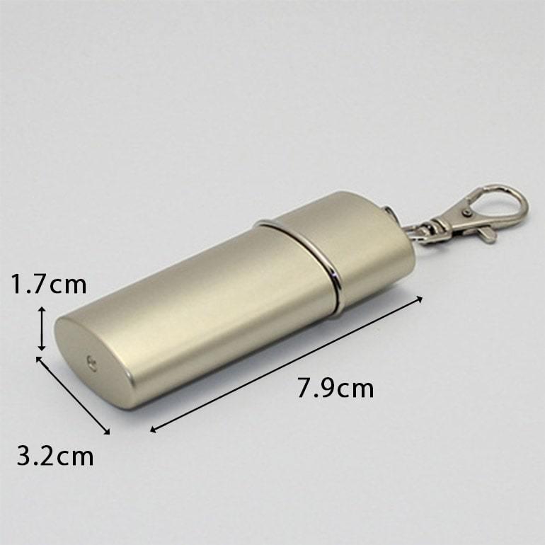 円柱形 携帯灰皿 おしゃれ かわいい ポータブル アッシュトレイ カラビナ付き 吸い殻入れ 喫煙グッズ 金属製 フタ付き 小型 軽量 持ち運び便利 男性 送料無料 | ブランド登録なし | 15