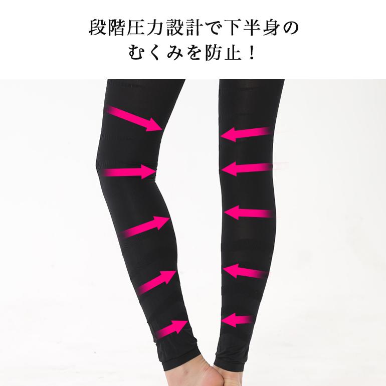 加圧レギンス 着圧レギンス 着圧 加圧 レギンス ソックス インナー 美脚 美尻 通気性 蒸れにくい オールシーズン ひきしめ むくみケア ダイエット送料無料 | ブランド登録なし | 03