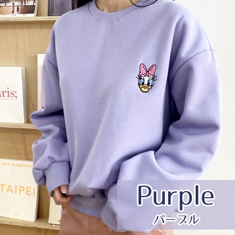 ワンポイントトレーナー オーバーサイズ ビッグシルエット 刺繍 起毛