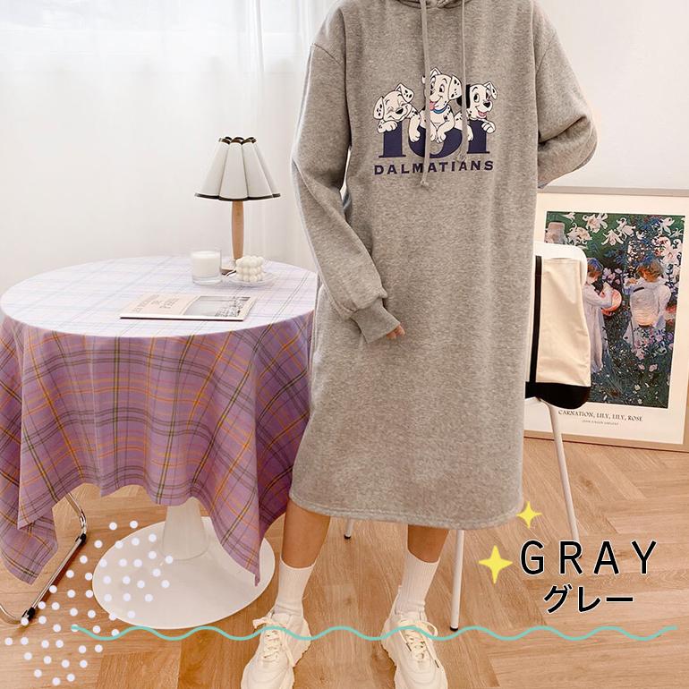 ディズニー パーカーワンピース 101匹わんちゃん レディース フード