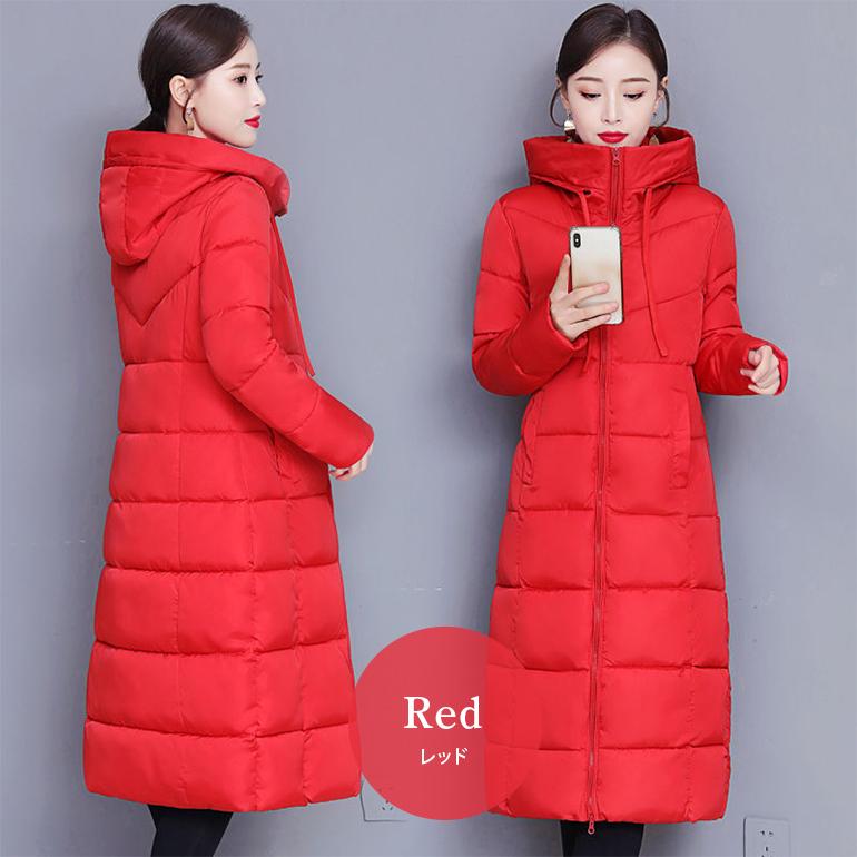 ダウンジャケット ダウンコート ロングコート ダウンロングコート コート ロング丈 ひざ上 レディース 無地 厚手 フード付き アウター 冬 軽量 暖かい 送料無料 | ブランド登録なし | 09
