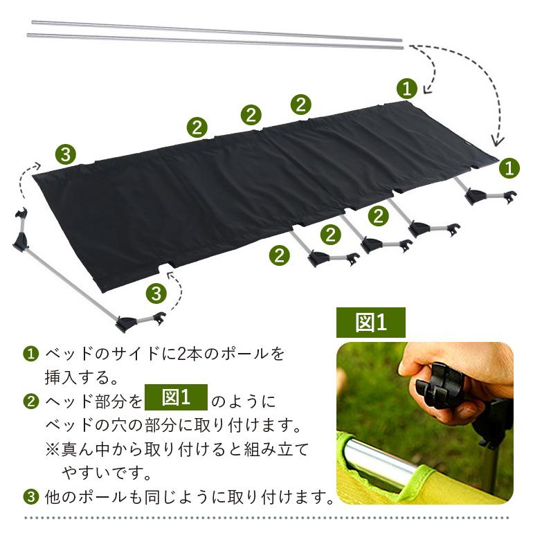 折りたたみベッド 簡易ベッド キャンピングベッド アウトドアベッド ポータブルベッド 折りたたみ コンパクト アウトドア キャンプ 防災グッズ 送料無料 | ブランド登録なし | 10