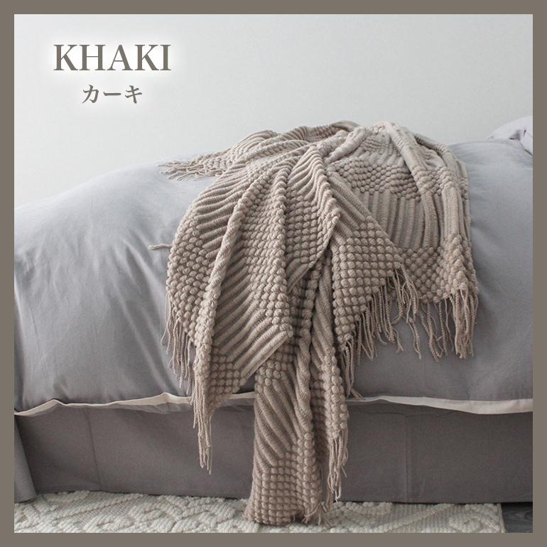 ブランケット フリンジ付き 夏用 大判 おしゃれ 北欧 毛布 シングル
