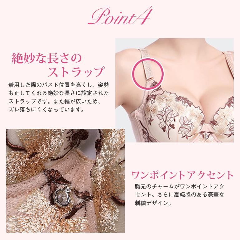 ブラジャー ショーツ セット 脇高 大きい レース  安い 大きいサイズ 上下セット 盛りブラ 盛りブラジャー 下着セット ブラセット 送料無料 | ブランド登録なし | 18