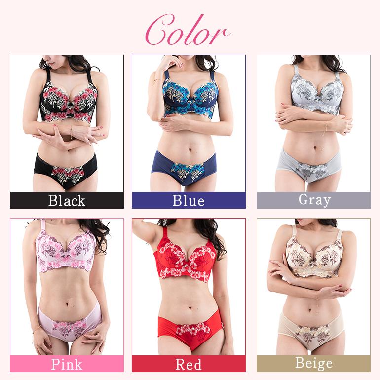 ブラジャー ショーツ セット 脇高 大きい レース  安い 大きいサイズ 上下セット 盛りブラ 盛りブラジャー 下着セット ブラセット 送料無料 | ブランド登録なし | 21