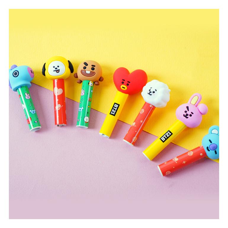 文具セット 文房具セット 鉛筆 鉛筆キャップ マスコット付 BT21韓国
