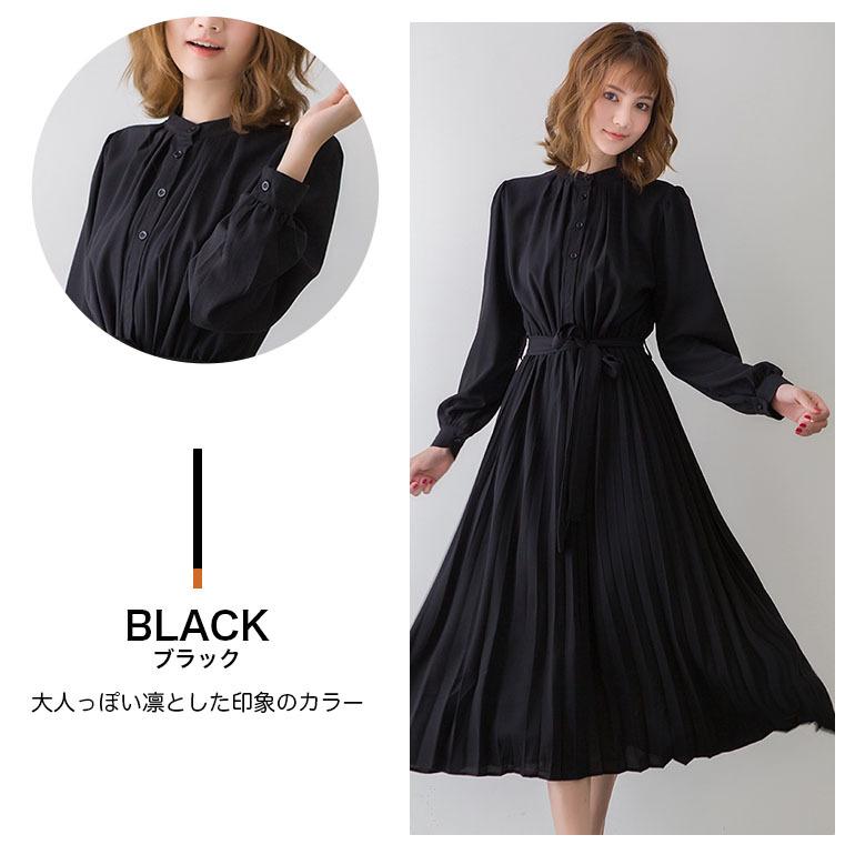 ワンピース レディース 50代 40代 春 冬  ロングワンピース 着回し 着痩せ きれいめ 体型カバー 黒 可愛い 上品 ブラック 送料無料 | ブランド登録なし | 06