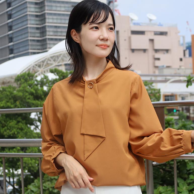 スカーフタイシャツ トップス シャツ ブラウス レディース カジュアル