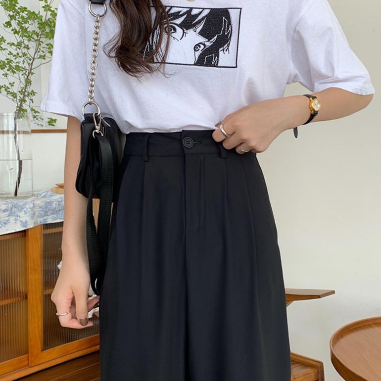 ボトムス 長ズボン パンツ スラックス ワイドパンツ ストレートレッグパンツ ドレープ カジュアル おしゃれ きれいめ 無地 仕事 通勤 送料無料 | ブランド登録なし | 08