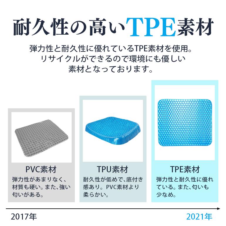 クッション 衝撃吸収 カバー シート おしゃれ 圧縮 厚め 長方形 おしゃれ 高反発 デスクワーク ゲル 椅子の上 腰痛 ジェルクッション ゲルクッション 送料無料｜baris｜08