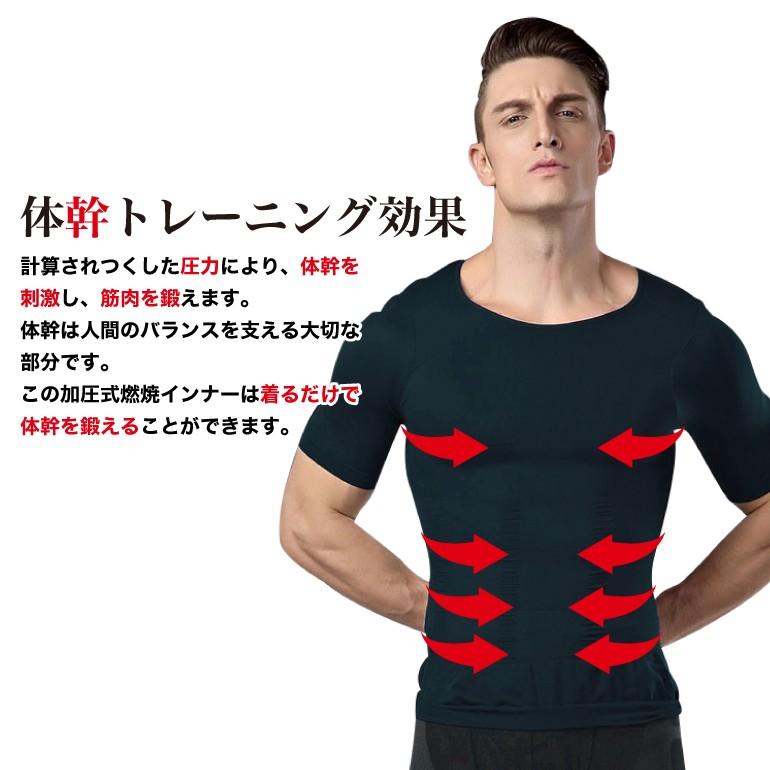 加圧シャツ ダイエット 加圧インナー Tシャツ 半袖 トップス メンズ タンクトップ ノースリーブ 着圧 補正下着 猫背 姿勢矯正 送料無料 | ブランド登録なし | 03