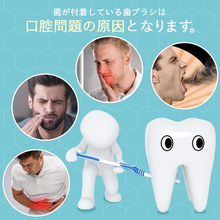 歯ブラシ除菌器 壁掛け コンパクト 充電式 紫外線 UV-C 歯ブラシホルダー 旅行 デンタルケア 自動除菌 歯ブラシ除菌庫 USB充電 歯磨き粉ディスペンサー 送料無料 | ブランド登録なし | 06