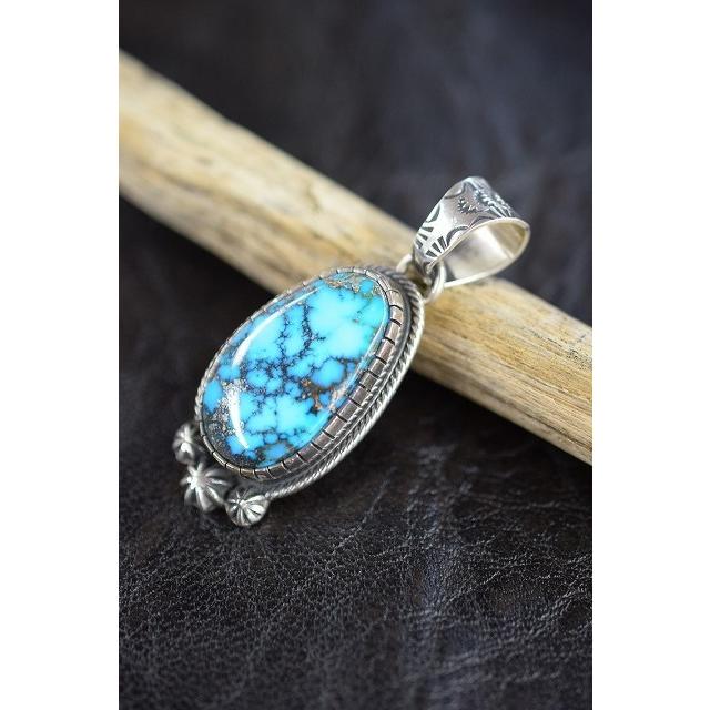 Indian Jewelry LFC ペンダントトップ ターコイズ Morenci（2