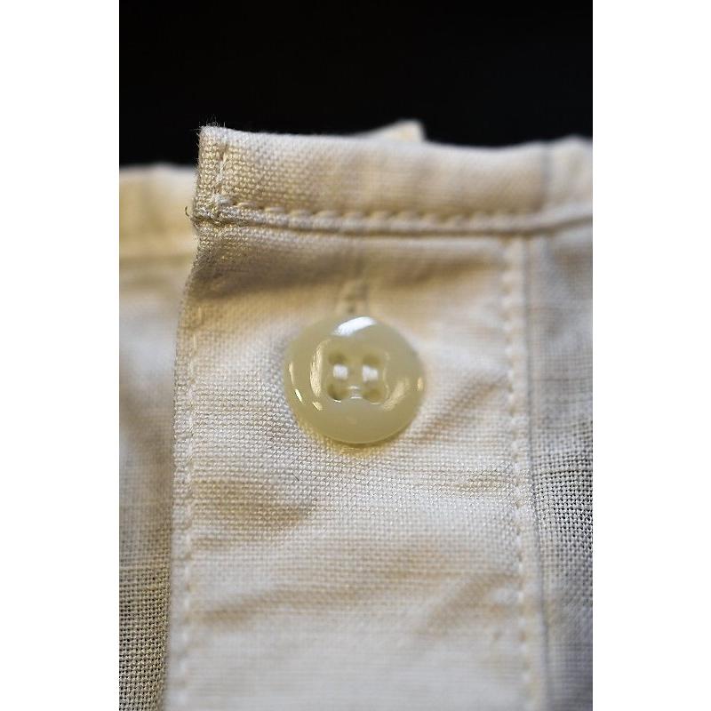 クッシュマン スリーピングシャツ CUSHMAN 25406 LINEN SLEEPING SHIRT ホワイト｜barnstormer2｜06