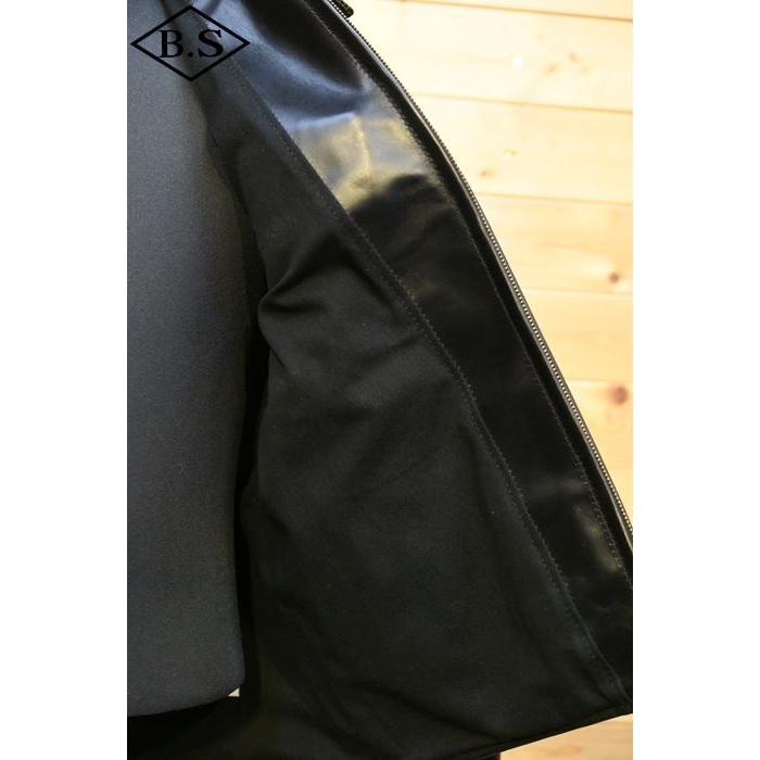 AERO LEATHER　ハーフベルトSTFレザージャケット　32サイズ　黒 AERO LEATHER ハーフベルトSTFレザージャケット 32サイズ 黒 AERO