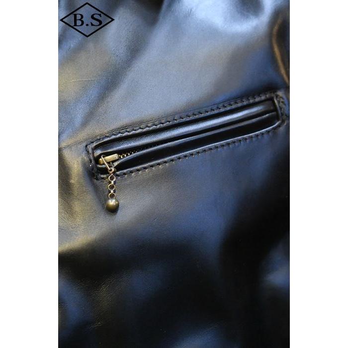 AERO LEATHER　ハーフベルトSTFレザージャケット　32サイズ　黒 AERO LEATHER ハーフベルトSTFレザージャケット 32サイズ 黒 AERO