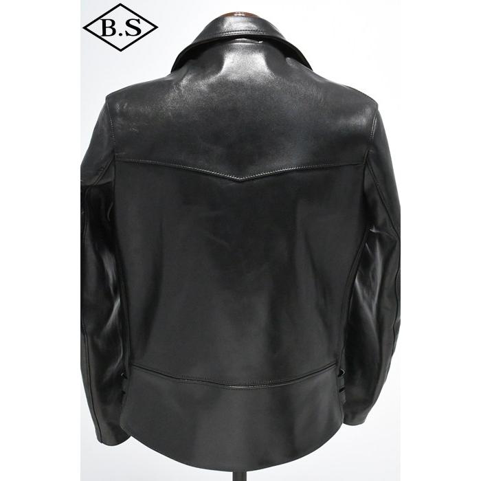 ロクロクロクレザーウェア 666 LEATHER WEAR トリプルシックス LJM-1L (JSLBB501) サイドベルト ライダースジャケット -ロング- BLACKの画像