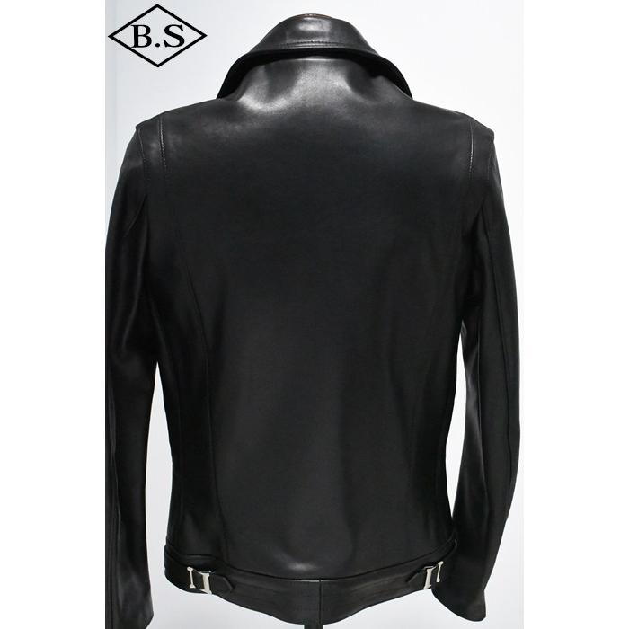 ロクロクロクレザーウェア 666 LEATHER WEAR トリプルシックス LJM-8 (JSLGL401) フロントフラップ ライダースジャケット BLACKの画像