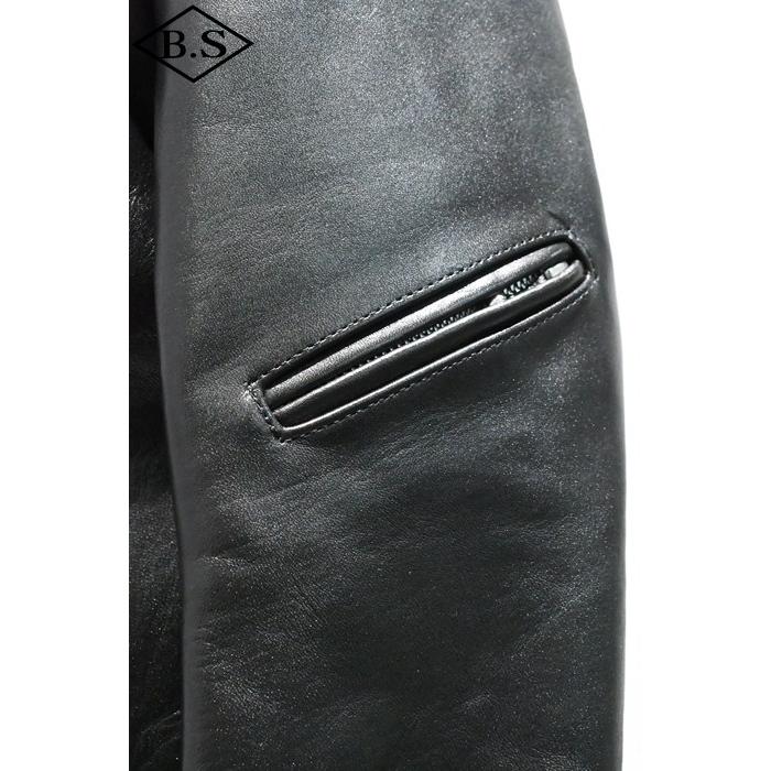 ロクロクロクレザーウェア 666 LEATHER WEAR トリプルシックス LJM-10TF (JSLIDB501)  タイトフィット フロントベルト ライダースジャケット BLACKの画像