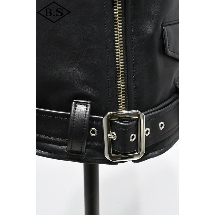 ロクロクロクレザーウェア 666 LEATHER WEAR トリプルシックス LJM-7 (JSLO401)  ワンスター ライダースジャケット BLACKの画像