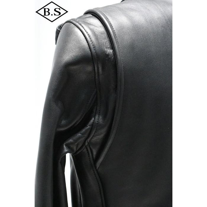 ロクロクロクレザーウェア 666 LEATHER WEAR トリプルシックス LJM-7 (JSLO401)  ワンスター ライダースジャケット BLACKの画像