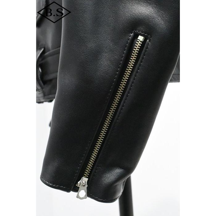 ロクロクロクレザーウェア 666 LEATHER WEAR トリプルシックス LJM-7 (JSLO401)  ワンスター ライダースジャケット BLACKの画像