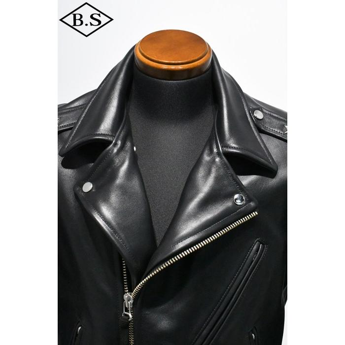 ロクロクロクレザーウェア 666 LEATHER WEAR トリプルシックス LJM-7 (JSLO401)  ワンスター ライダースジャケット BLACKの画像