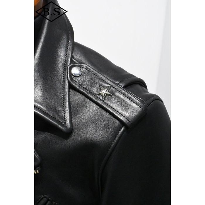 ロクロクロクレザーウェア 666 LEATHER WEAR トリプルシックス LJM-7 (JSLO401)  ワンスター ライダースジャケット BLACKの画像