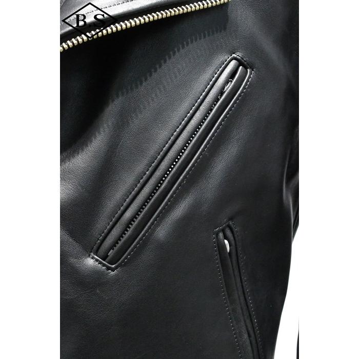 ロクロクロクレザーウェア 666 LEATHER WEAR トリプルシックス LJM-7 (JSLO401)  ワンスター ライダースジャケット BLACKの画像
