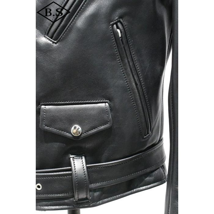 ロクロクロクレザーウェア 666 LEATHER WEAR トリプルシックス LJM-7 (JSLO401)  ワンスター ライダースジャケット BLACKの画像