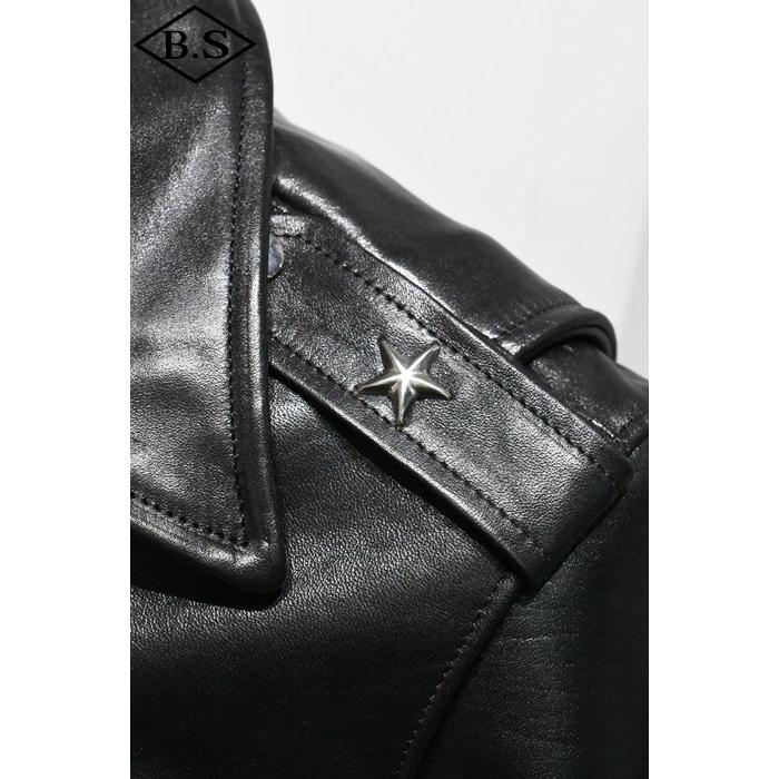ロクロクロクレザーウェア 666 LEATHER WEAR トリプルシックス LJM-7 (JSLOB501)  ワンスター ライダースジャケット BLACKの画像