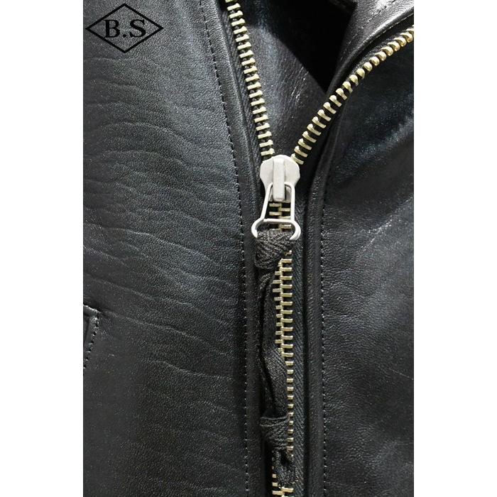 ロクロクロクレザーウェア 666 LEATHER WEAR トリプルシックス LJM-7 (JSLOB501)  ワンスター ライダースジャケット BLACKの画像