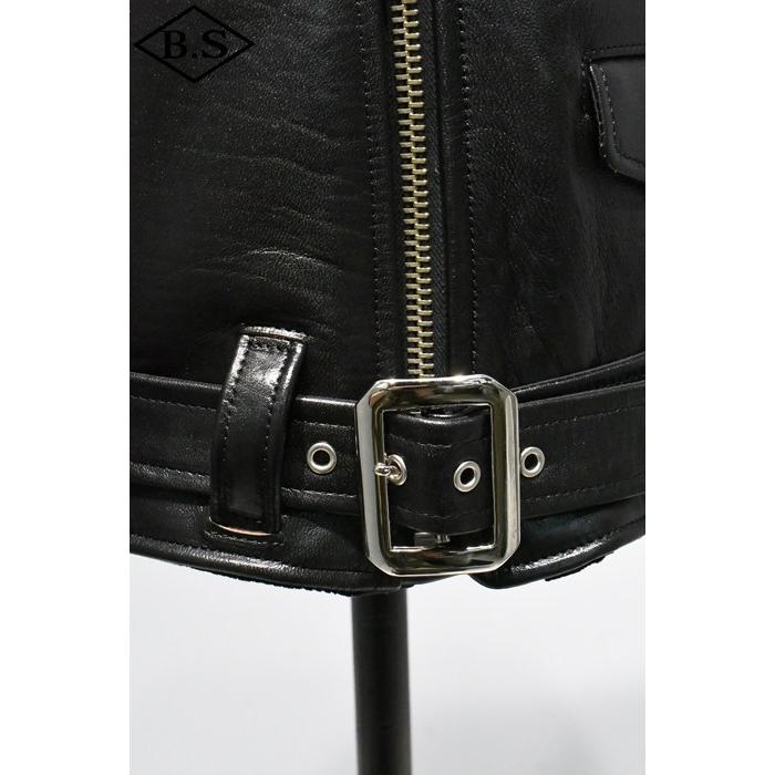 ロクロクロクレザーウェア 666 LEATHER WEAR トリプルシックス LJM-7 (JSLOB501)  ワンスター ライダースジャケット BLACKの画像