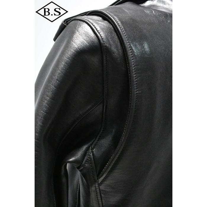 ロクロクロクレザーウェア 666 LEATHER WEAR トリプルシックス LJM-7 (JSLOB501)  ワンスター ライダースジャケット BLACKの画像
