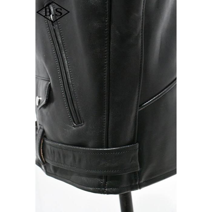 ロクロクロクレザーウェア 666 LEATHER WEAR トリプルシックス LJM-7 (JSLOB501)  ワンスター ライダースジャケット BLACKの画像