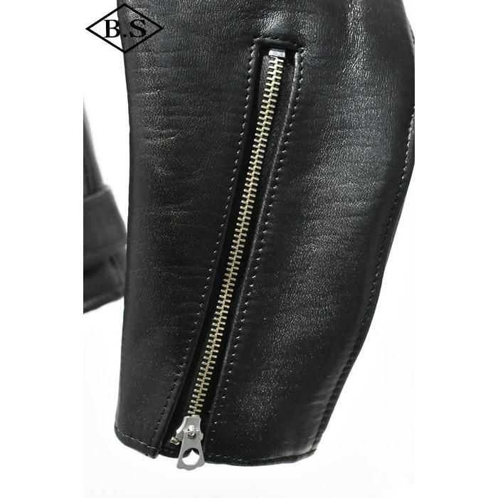 ロクロクロクレザーウェア 666 LEATHER WEAR トリプルシックス LJM-7 (JSLOB501)  ワンスター ライダースジャケット BLACKの画像