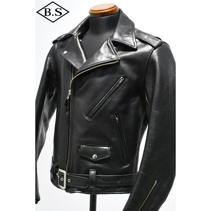 ロクロクロクレザーウェア 666 LEATHER WEAR トリプルシックス LJM-7 (JSLOB501)  ワンスター ライダースジャケット BLACKの画像