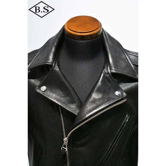 ロクロクロクレザーウェア 666 LEATHER WEAR トリプルシックス LJM-7 (JSLOB501)  ワンスター ライダースジャケット BLACKの画像