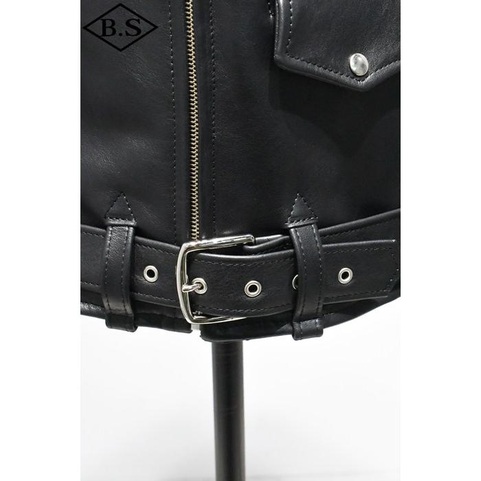 ロクロクロクレザーウェア 666 LEATHER WEAR トリプルシックス MMLJM-2 (JSLOMM401)  ツースター ランサーフロントライダースジャケット BLACKの画像