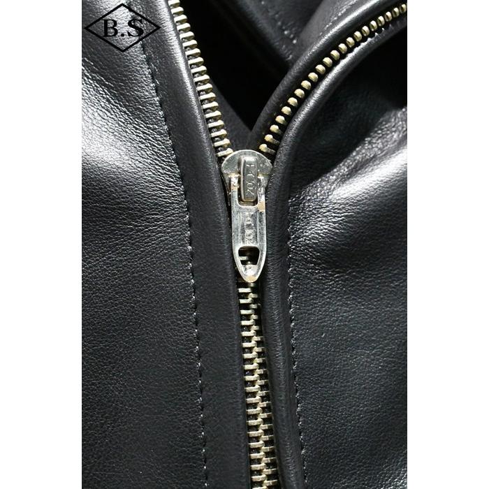 ロクロクロクレザーウェア 666 LEATHER WEAR トリプルシックス MMLJM-2 (JSLOMM401)  ツースター ランサーフロントライダースジャケット BLACKの画像