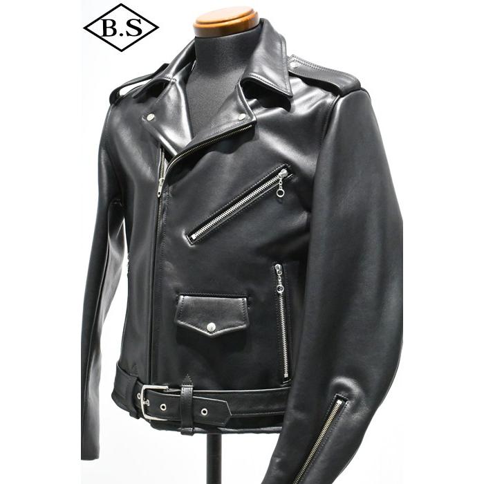 ロクロクロクレザーウェア 666 LEATHER WEAR トリプルシックス MMLJM-2 (JSLOMM401)  ツースター ランサーフロントライダースジャケット BLACKの画像