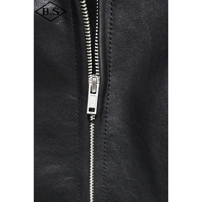 ロクロクロクレザーウェア 666 LEATHER WEAR トリプルシックス LJW-23TF (JSLLQD401) レディース タイトフィット フロントフラップ ライダース ジャケット BLACKの画像