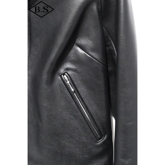 ロクロクロクレザーウェア 666 LEATHER WEAR トリプルシックス LJW-23TF (JSLLQD401) レディース タイトフィット フロントフラップ ライダース ジャケット BLACKの画像