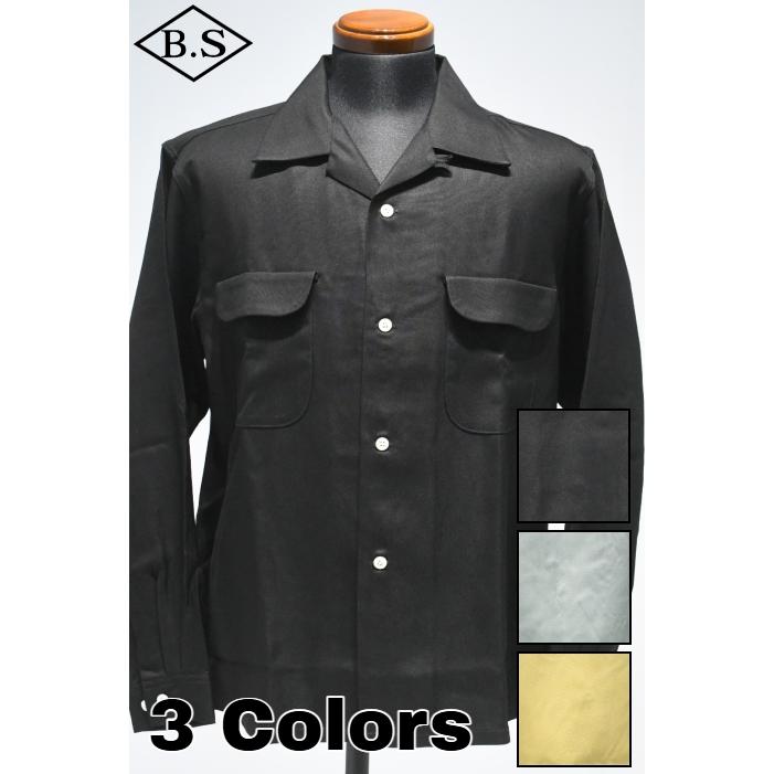 WEARMASTERS ブラックレーヨンシャツ attractions アトラクションズ Attractions WEARMASTERS ウェアマスターズ 長袖