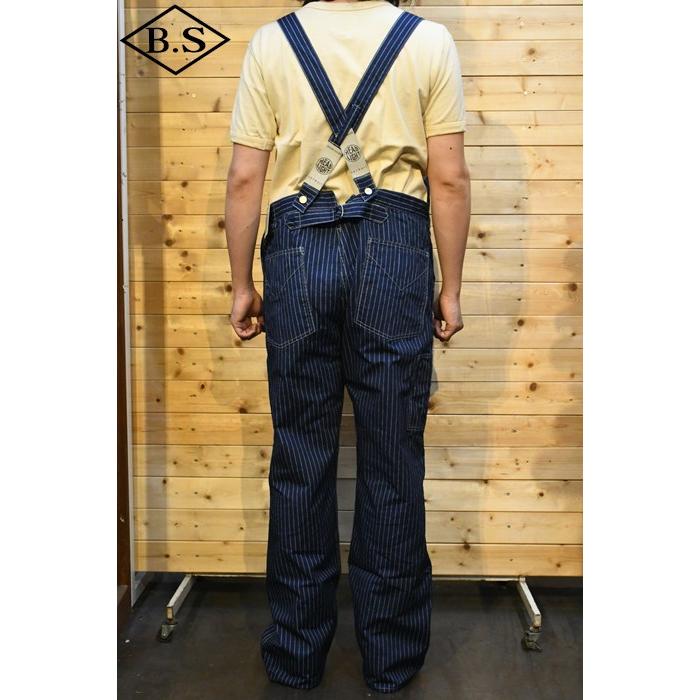 ヘッドライト HEAD LIGHT オーバーオール HD42384 HEADLIGHT 9oz WABASH STRIPE LOW BACK OVERALLS｜barnstormer2｜04