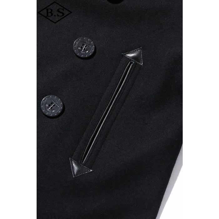 バズリクソンズ  BUZZ RICKSON’S アウター BR12394 WILLIAM GIBSON COLLECTION Type BLACK PEA COAT BLACKの画像