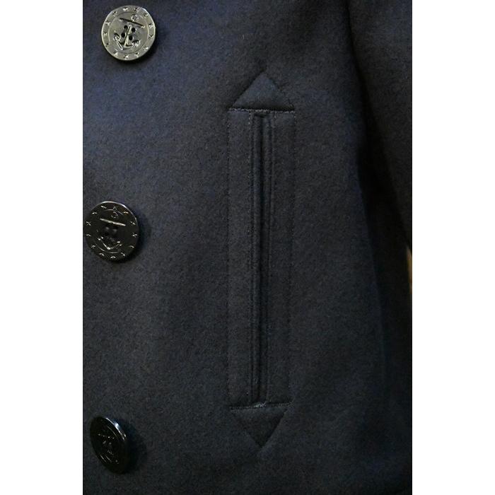 バズリクソンズ アウター BUZZ RICKSON’S BR14146 PEA-COAT LONG MODEL WOOL LINING NAVAL CLOTHING FACTORY ネイビーの画像