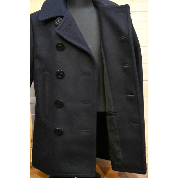 バズリクソンズ アウター BUZZ RICKSON’S BR14146 PEA-COAT LONG MODEL WOOL LINING NAVAL CLOTHING FACTORY ネイビーの画像