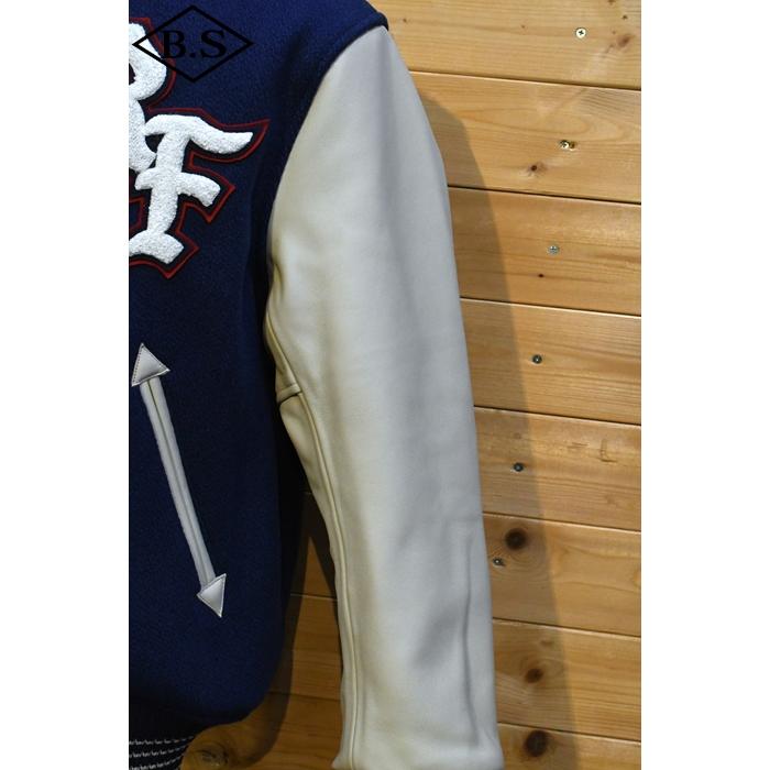 ホワイツビル WHITES VILLE アウター WV15386-126 30oz. WOOL MELTON AWARD JACKET RED FALCONS (ROYAL)  ROYAL × IVORYの画像