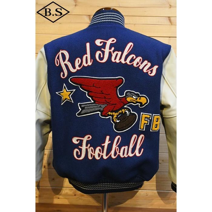 ホワイツビル WHITES VILLE アウター WV15386-126 30oz. WOOL MELTON AWARD JACKET RED FALCONS (ROYAL)  ROYAL × IVORYの画像